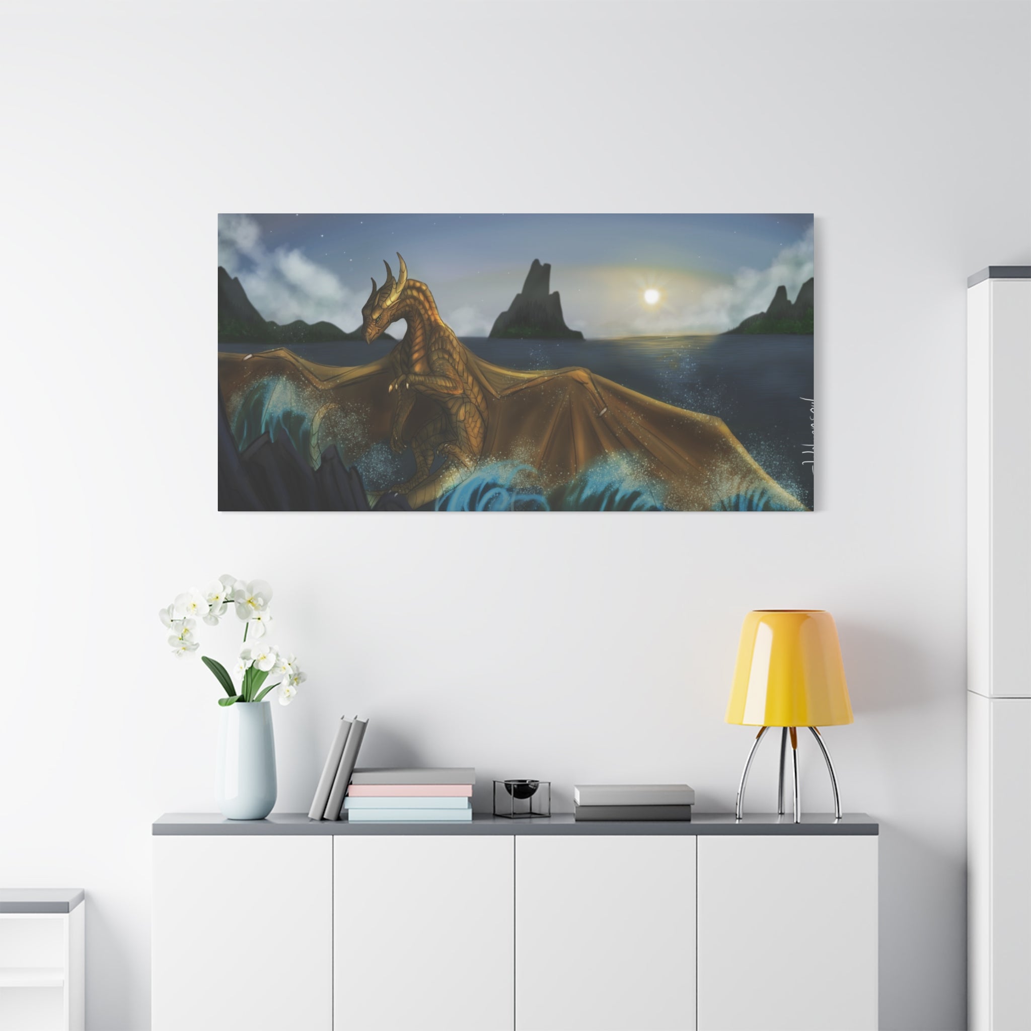 WATER DRAGON Matte Canvas, Stretched, 1.25"
