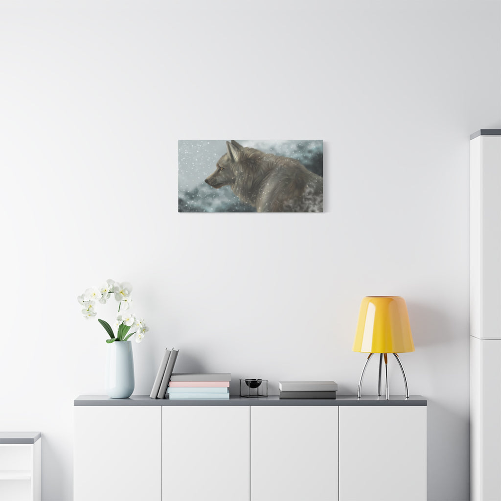 Lone Wolf Matte Canvas, Stretched, 1.25"