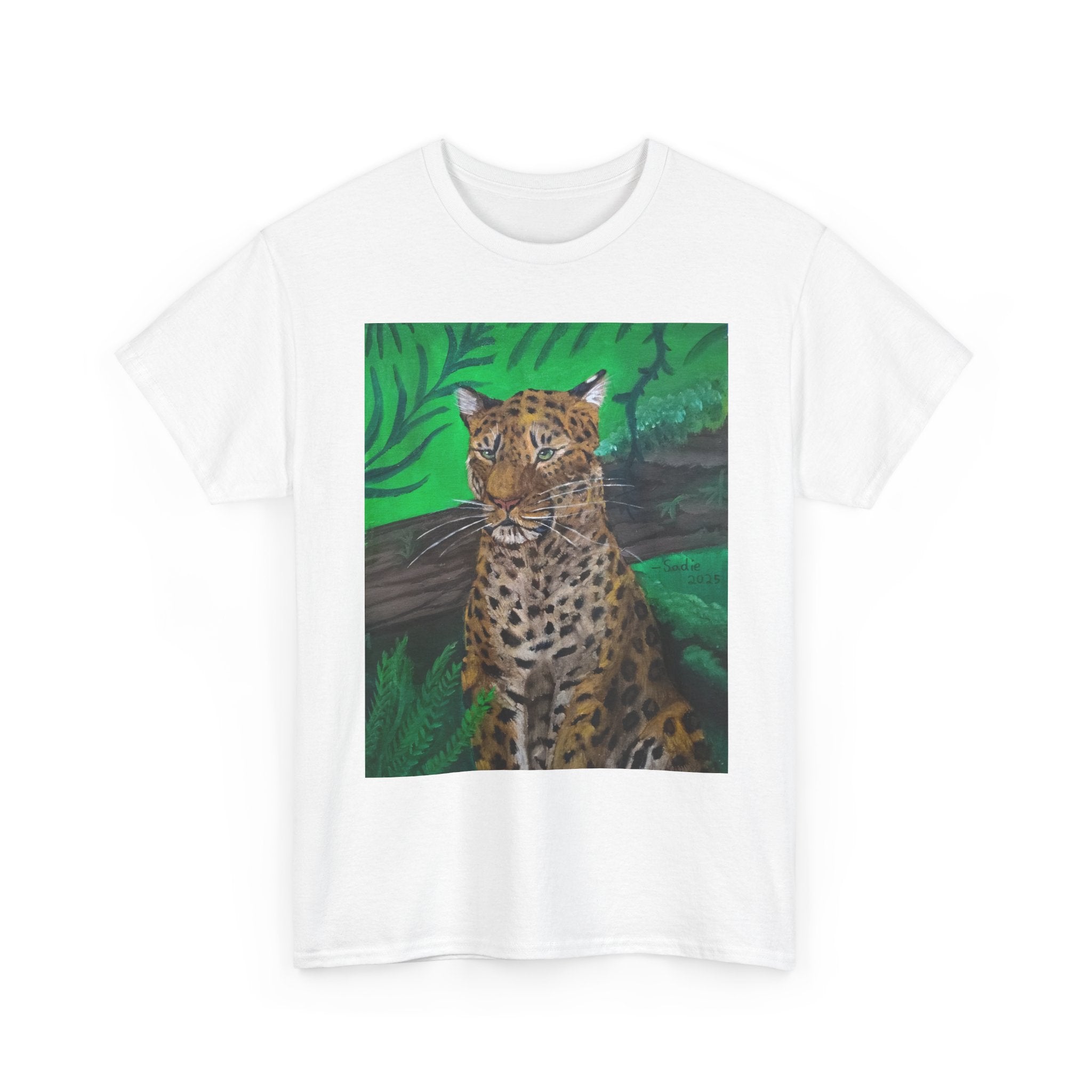 Green Leopard  Heavy Cotton Tee