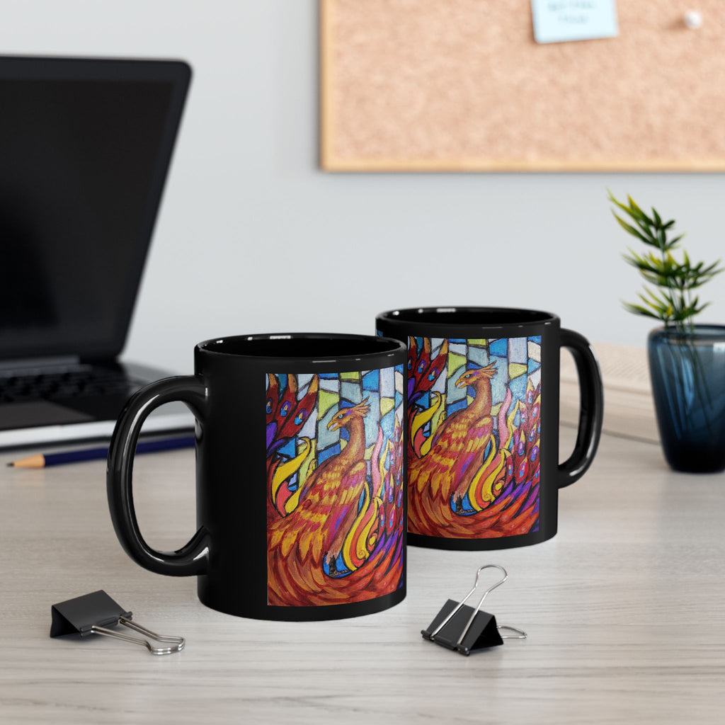 Stained Glass Phoenix Mug (15oz)