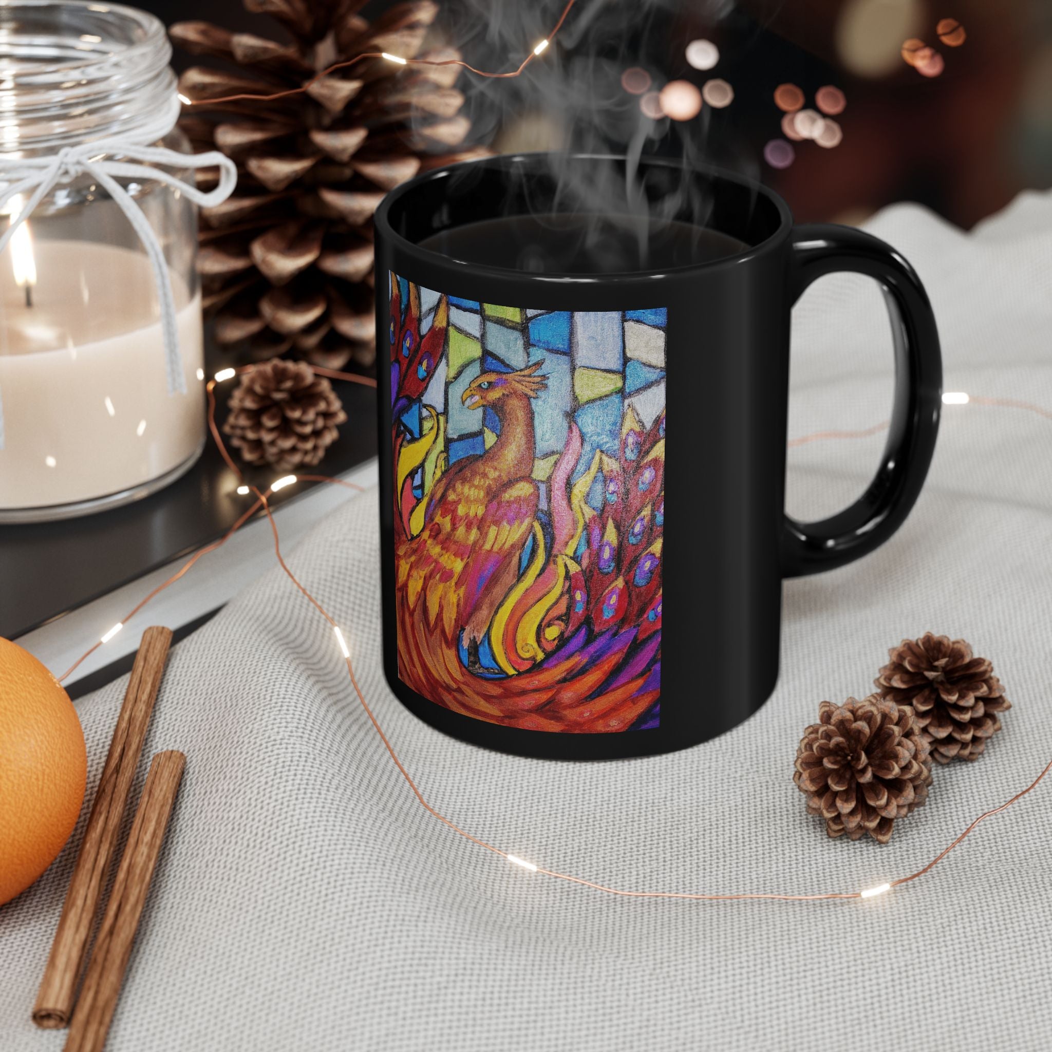 Stained Glass Phoenix Mug (15oz)