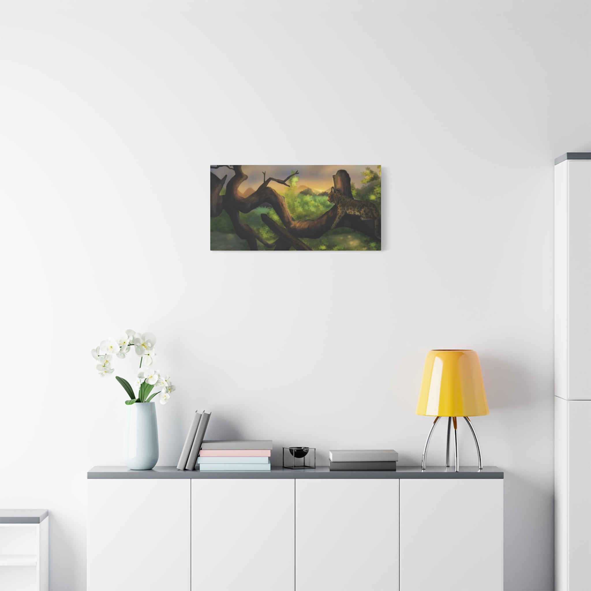 Leopard Landscape Matte Canvas, Stretched, 1.25"