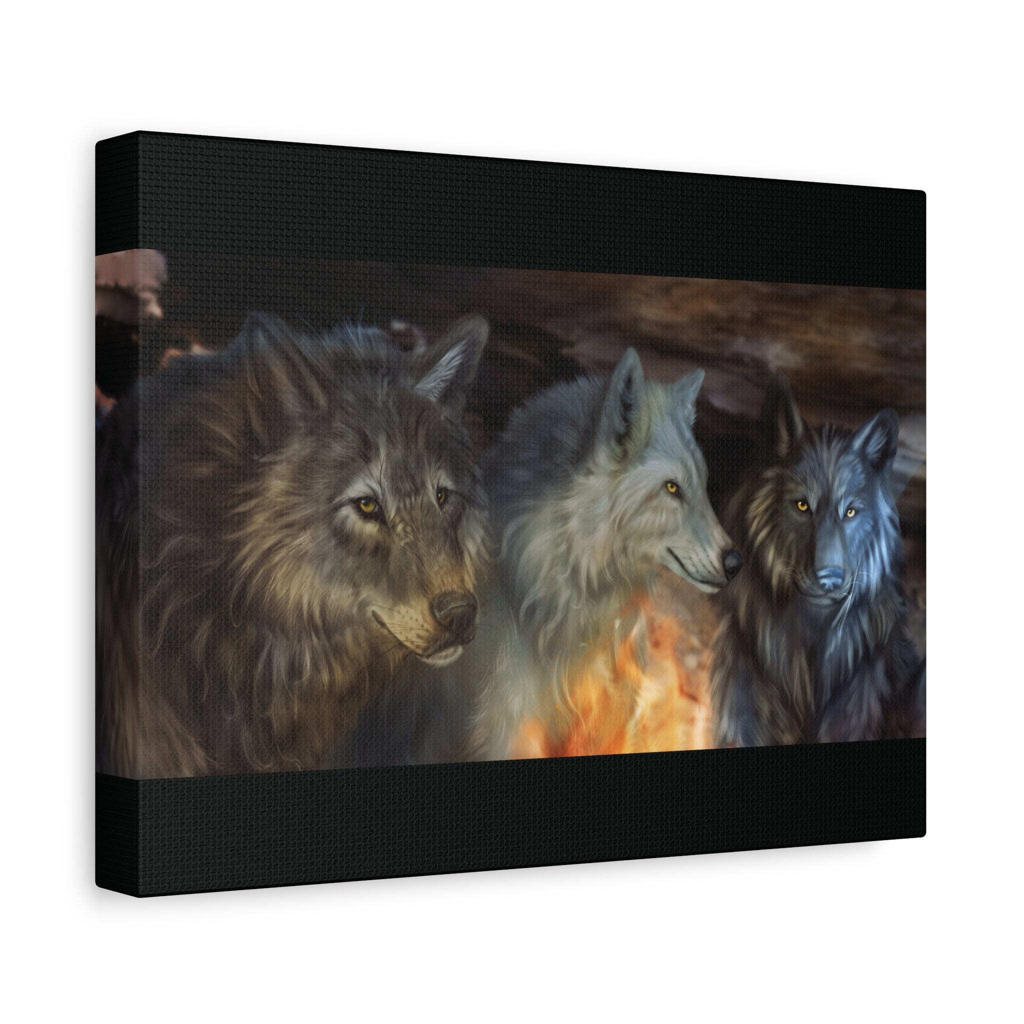 Fire Wolves Matte Canvas, Stretched, 1.25"