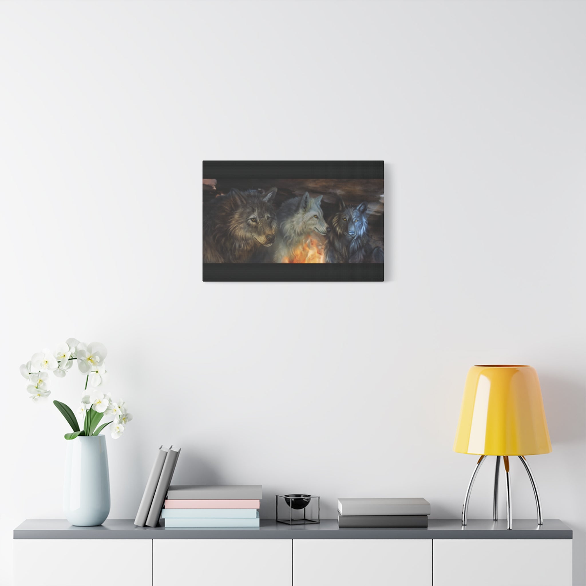 Fire Wolves Matte Canvas, Stretched, 1.25"