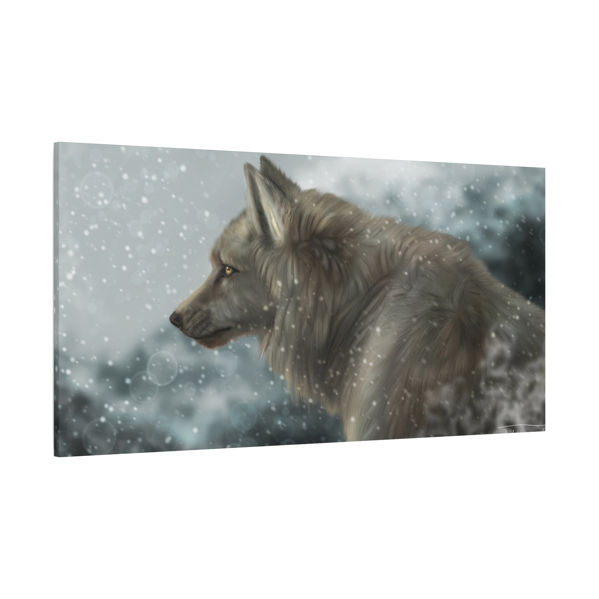 Lone Wolf Matte Canvas, Stretched, 1.25"
