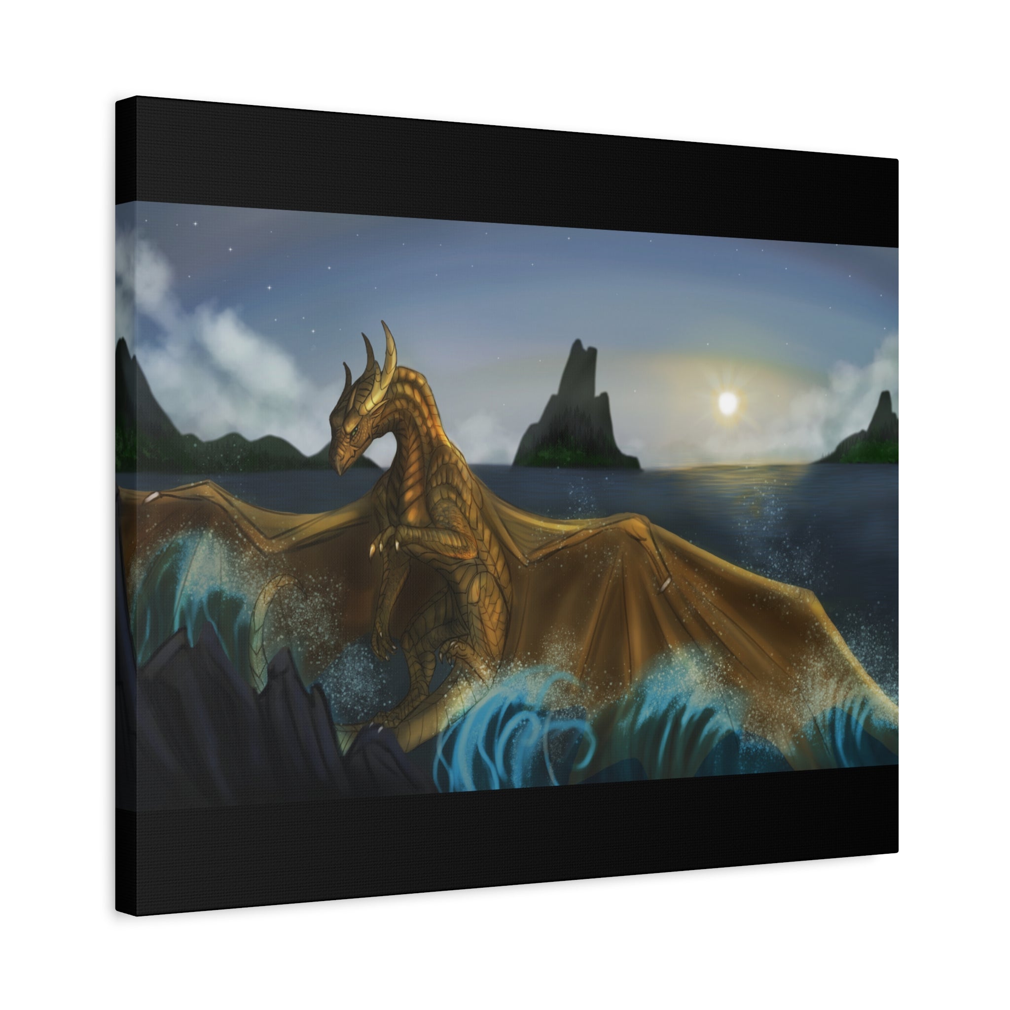WATER DRAGON Matte Canvas, Stretched, 1.25"