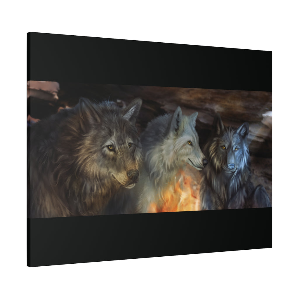 Fire Wolves Matte Canvas, Stretched, 1.25"