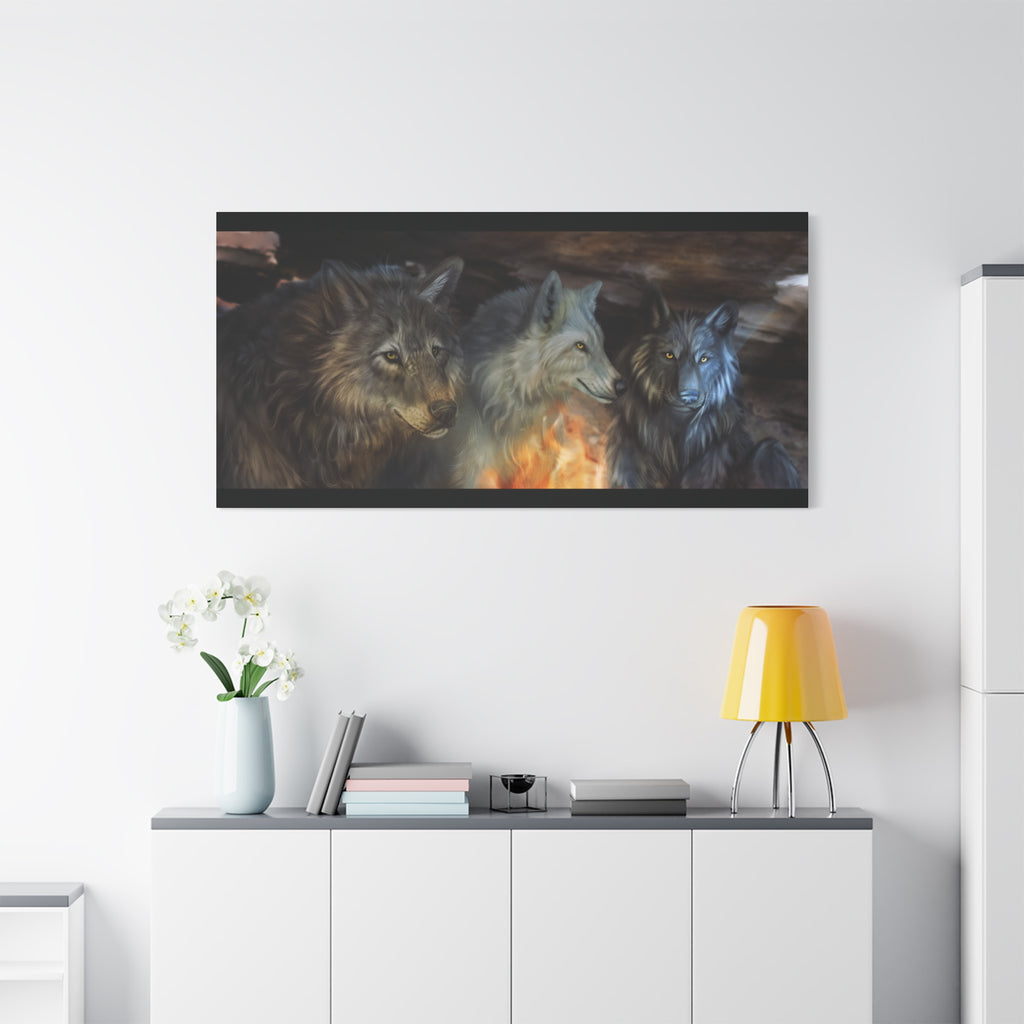 Fire Wolves Matte Canvas, Stretched, 1.25"