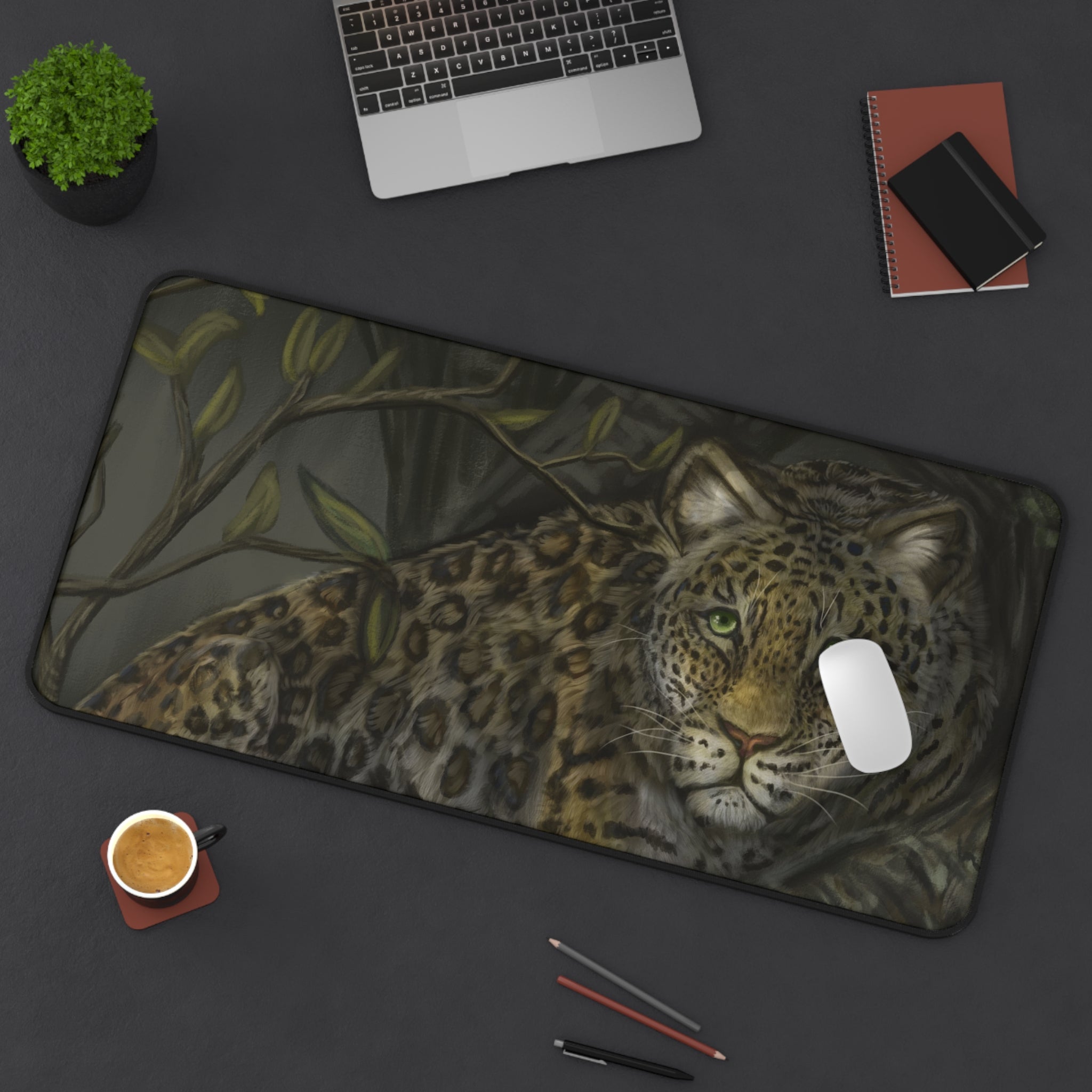 Jungle Leopard 16x32 Desk Mat