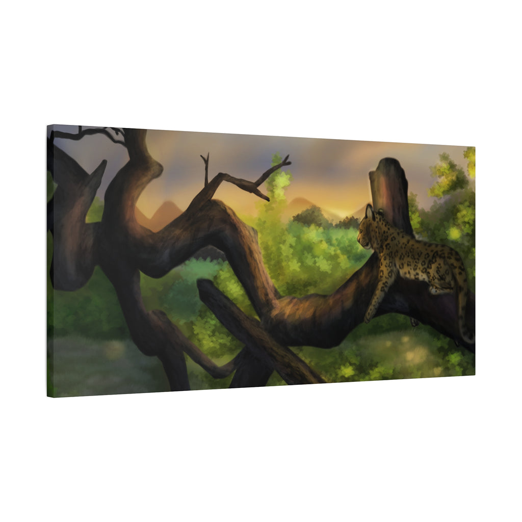 Leopard Landscape Matte Canvas, Stretched, 1.25"