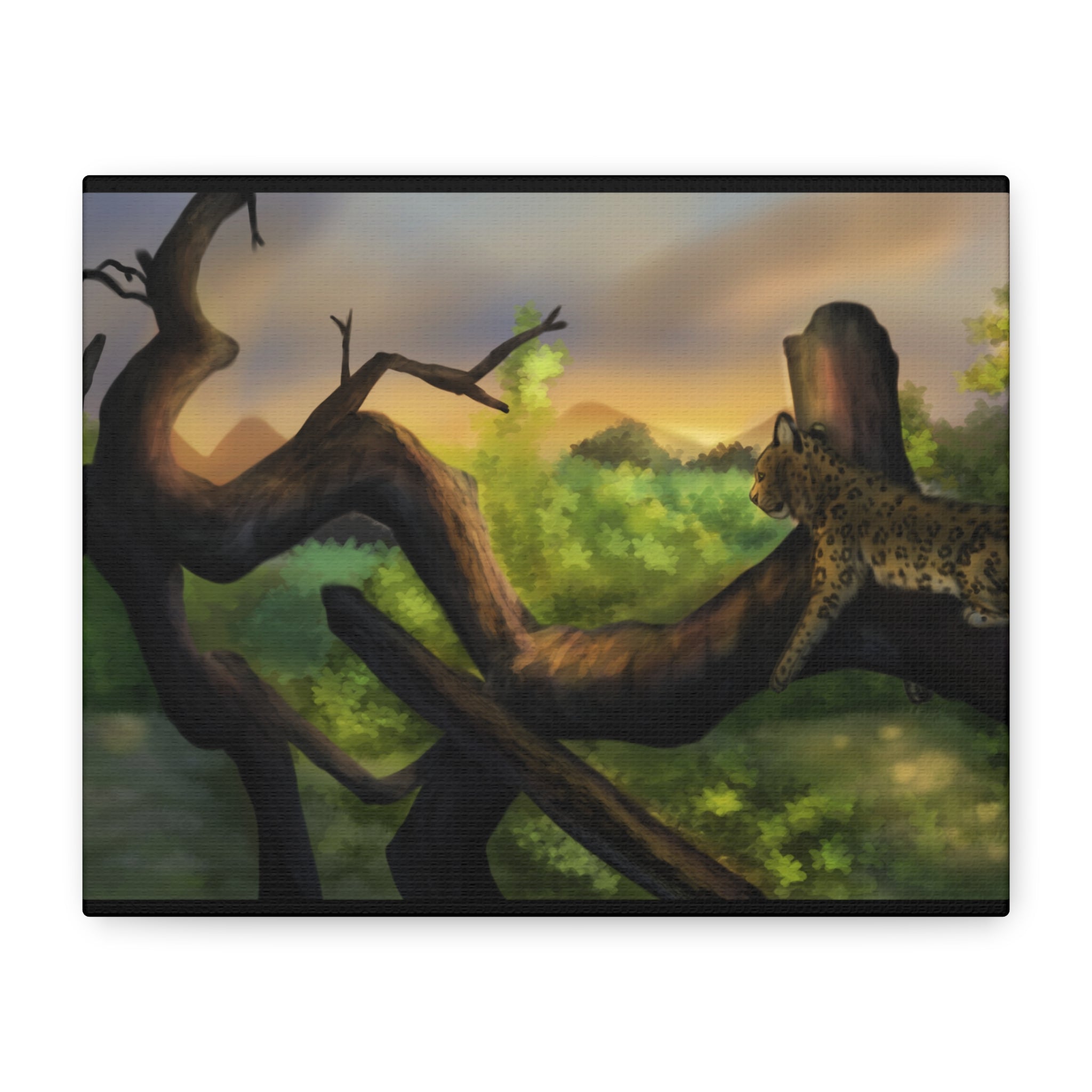 Leopard Landscape Matte Canvas, Stretched, 1.25"