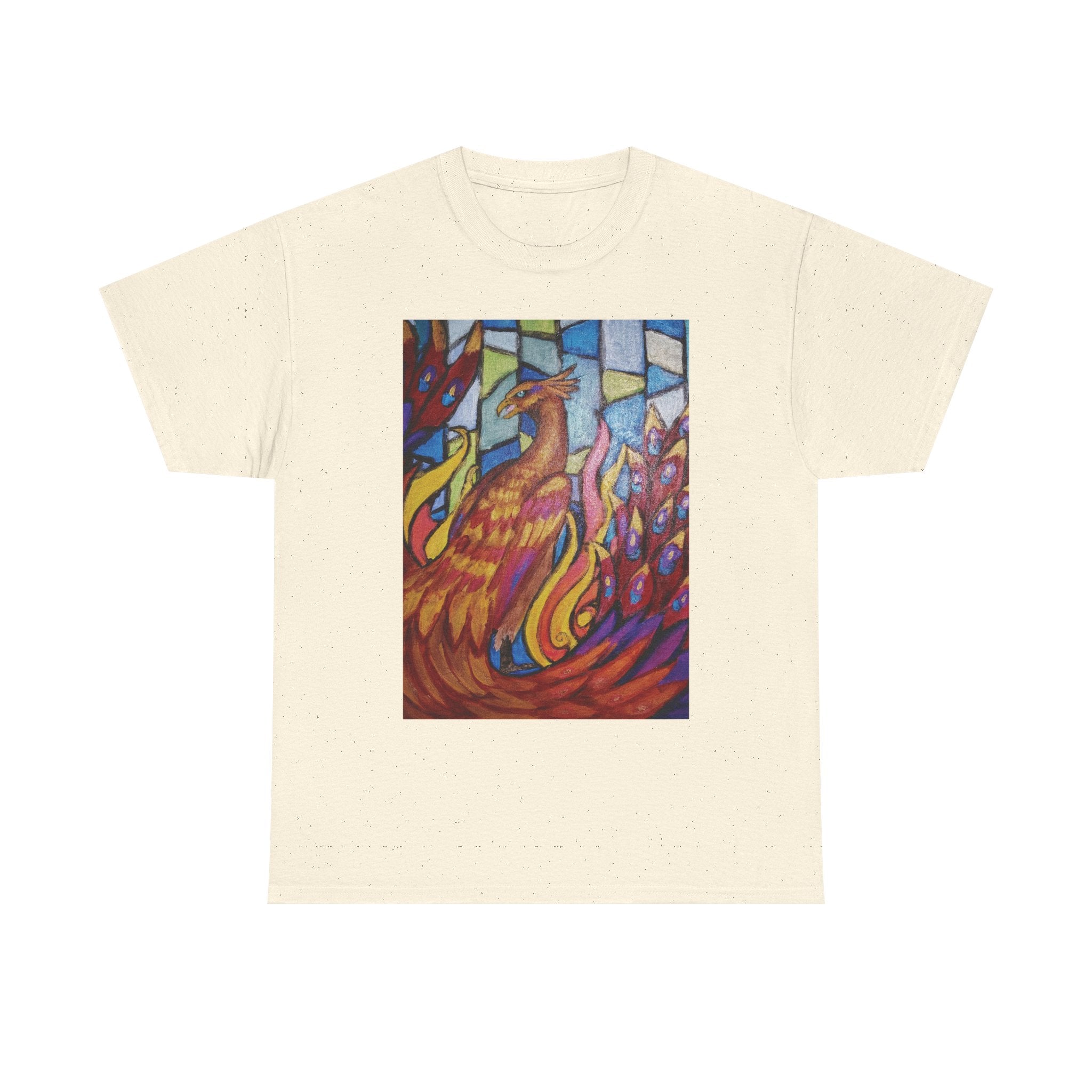 Stained Glass Phoenix Heavy Cotton Tee