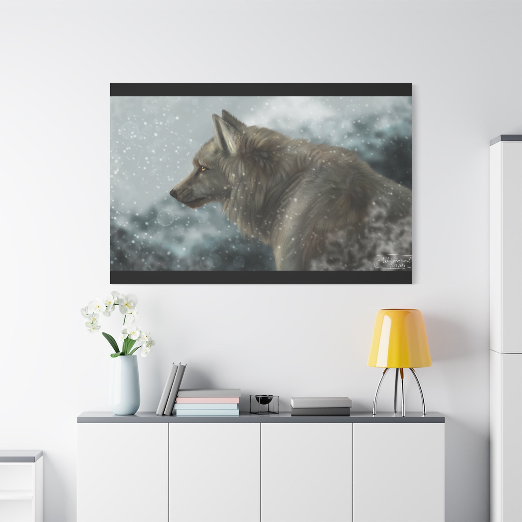 Lone Wolf Matte Canvas, Stretched, 1.25"