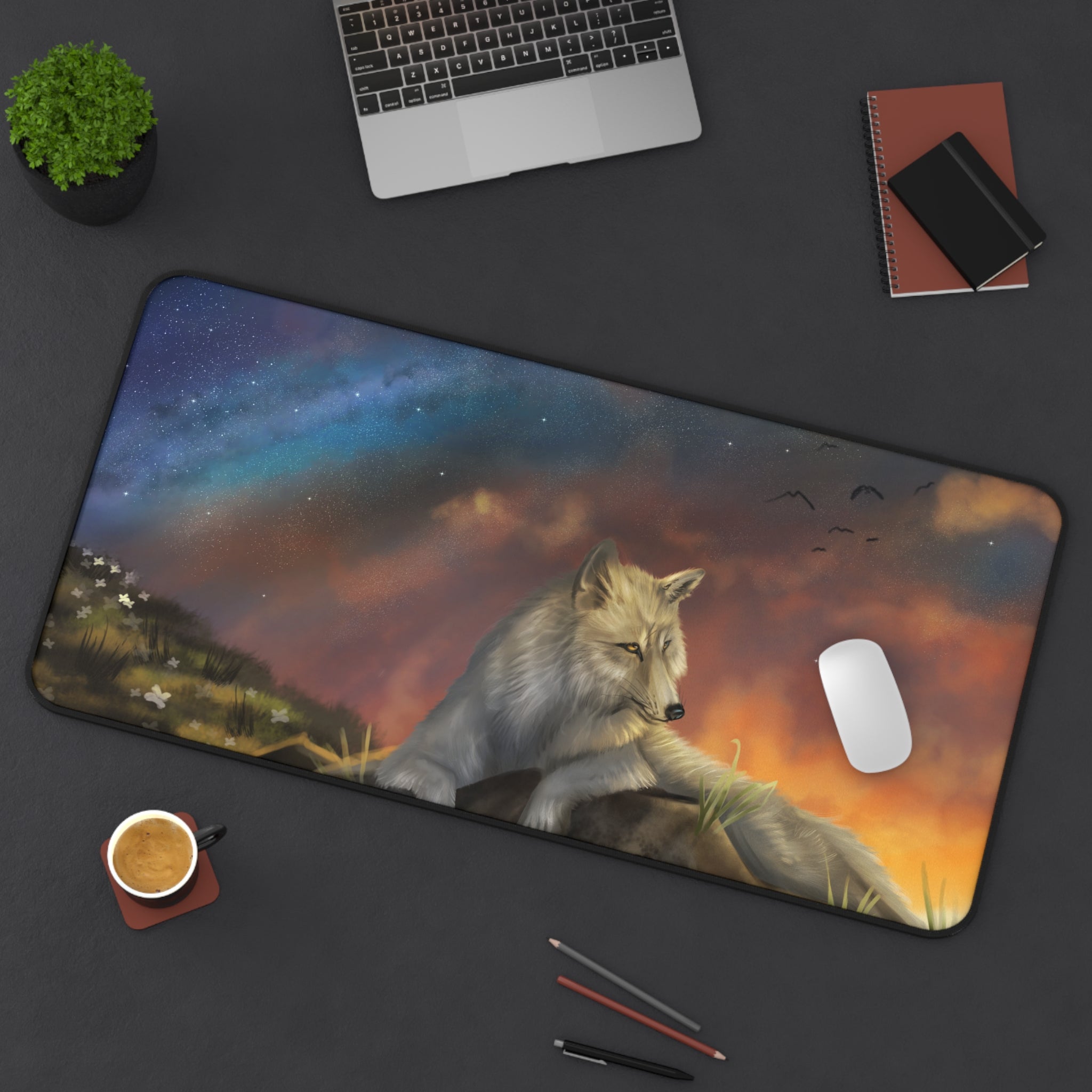 SKY Wolf 16x32 Desk Mat