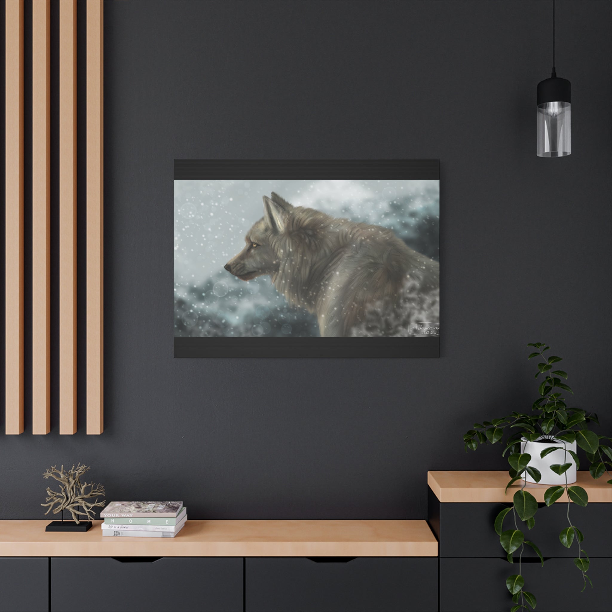 Lone Wolf Matte Canvas, Stretched, 1.25"