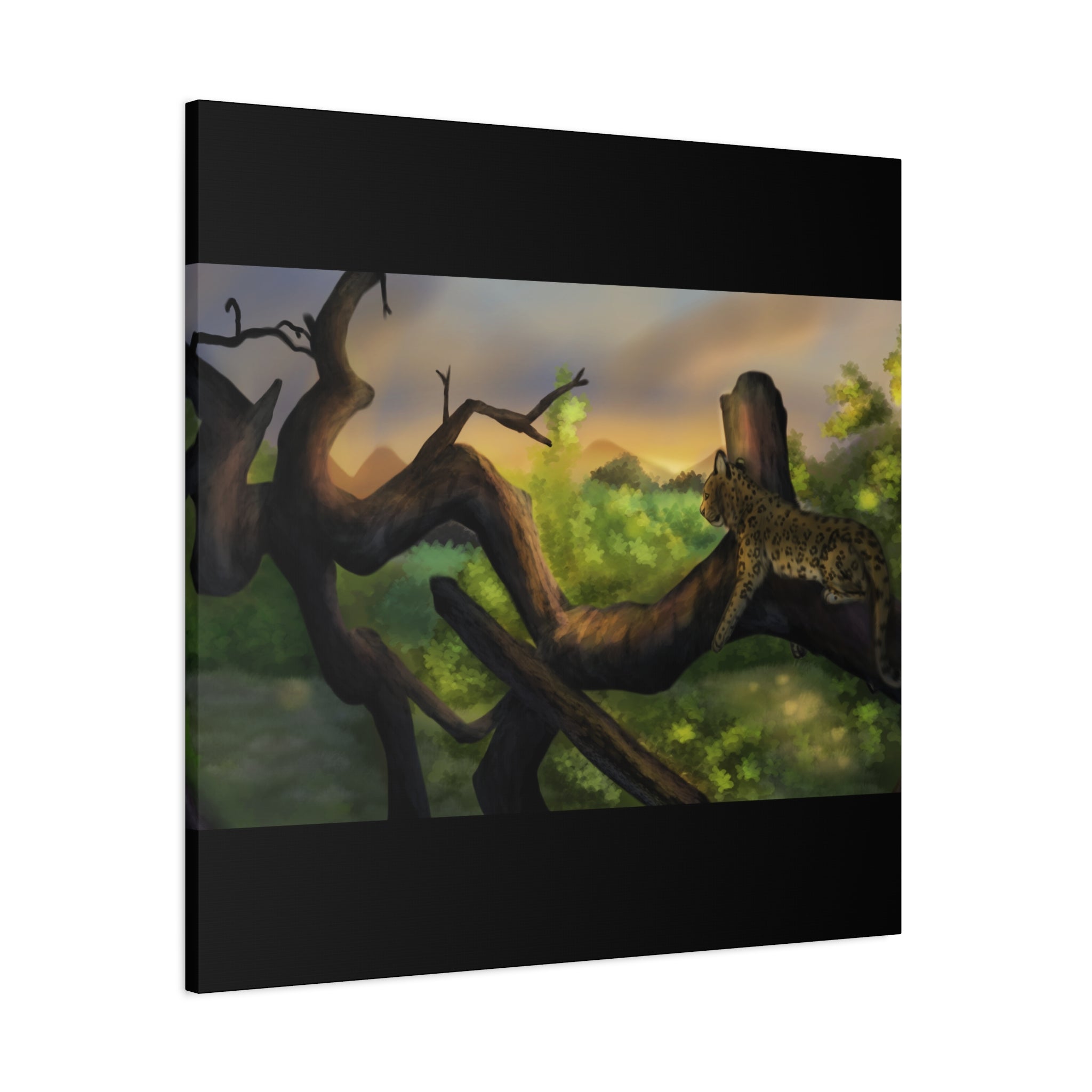 Leopard Landscape Matte Canvas, Stretched, 1.25"