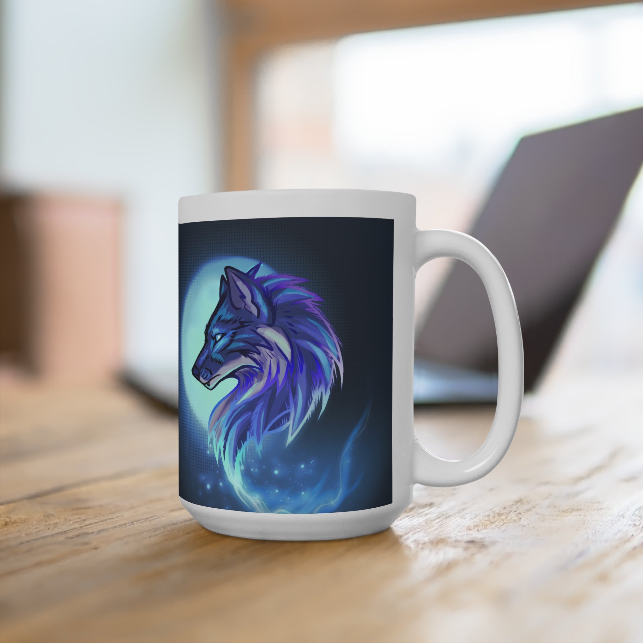 Wolvensoul White Logo Mug 15oz