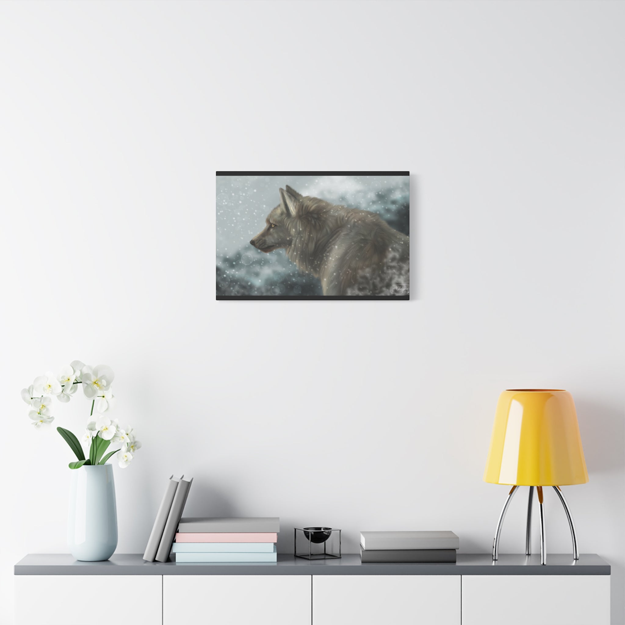 Lone Wolf Matte Canvas, Stretched, 1.25"
