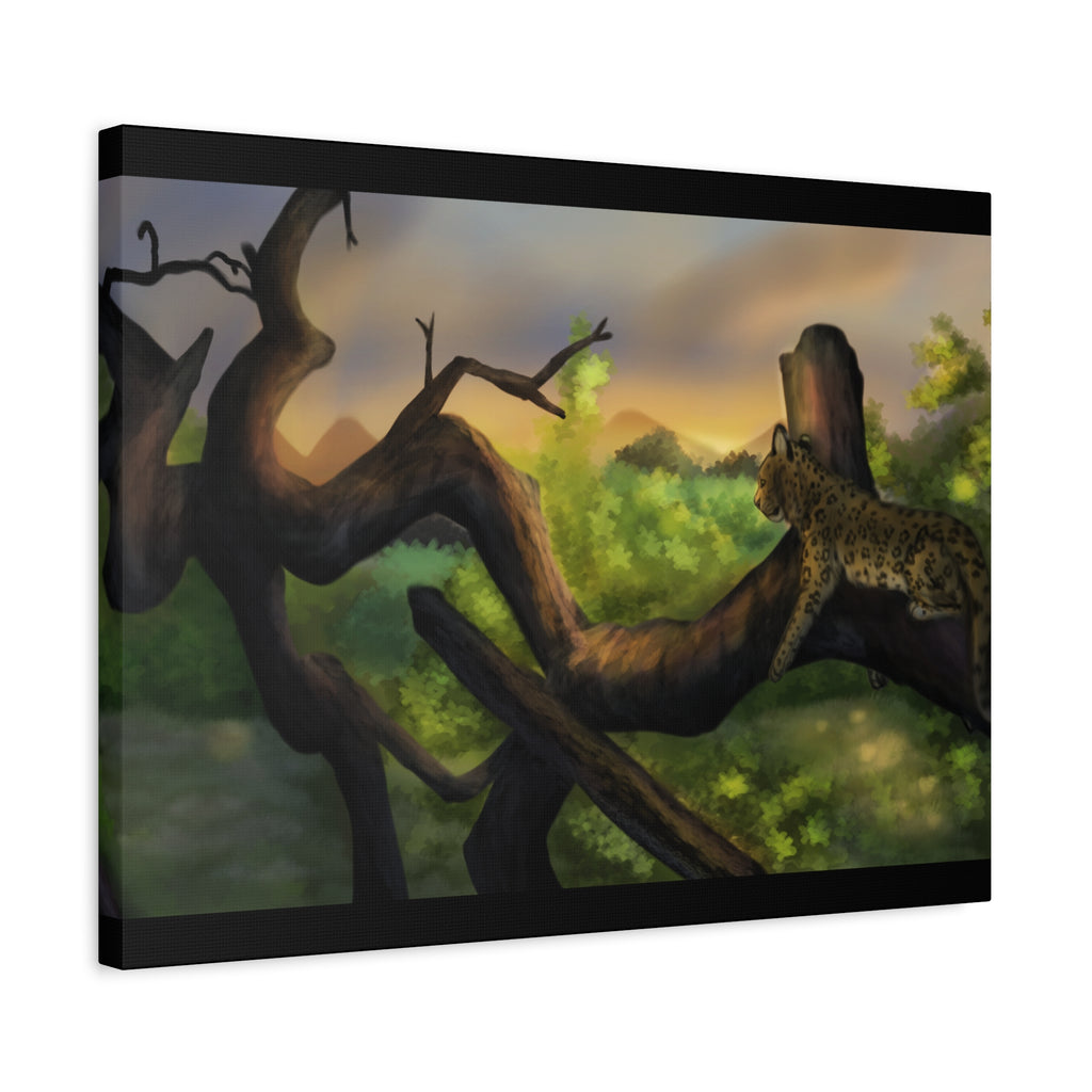 Leopard Landscape Matte Canvas, Stretched, 1.25"