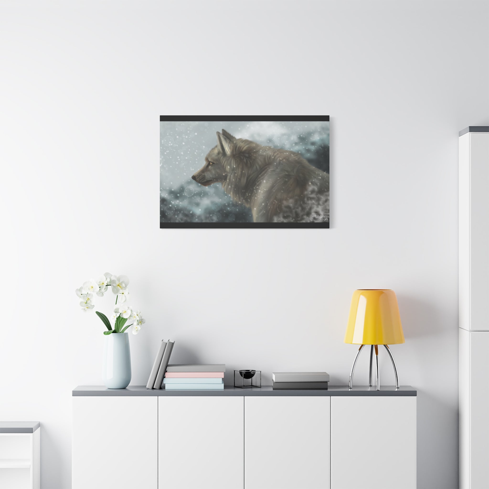 Lone Wolf Matte Canvas, Stretched, 1.25"