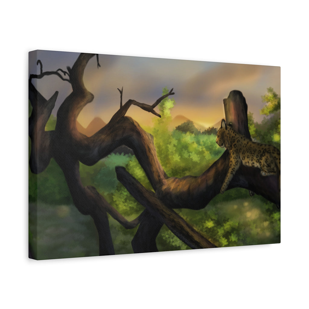 Leopard Landscape Matte Canvas, Stretched, 1.25"