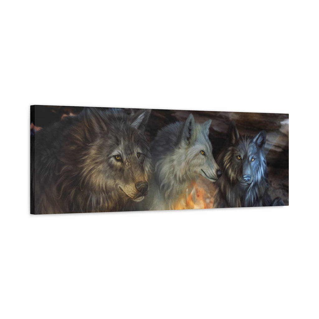 Fire Wolves Matte Canvas, Stretched, 1.25"