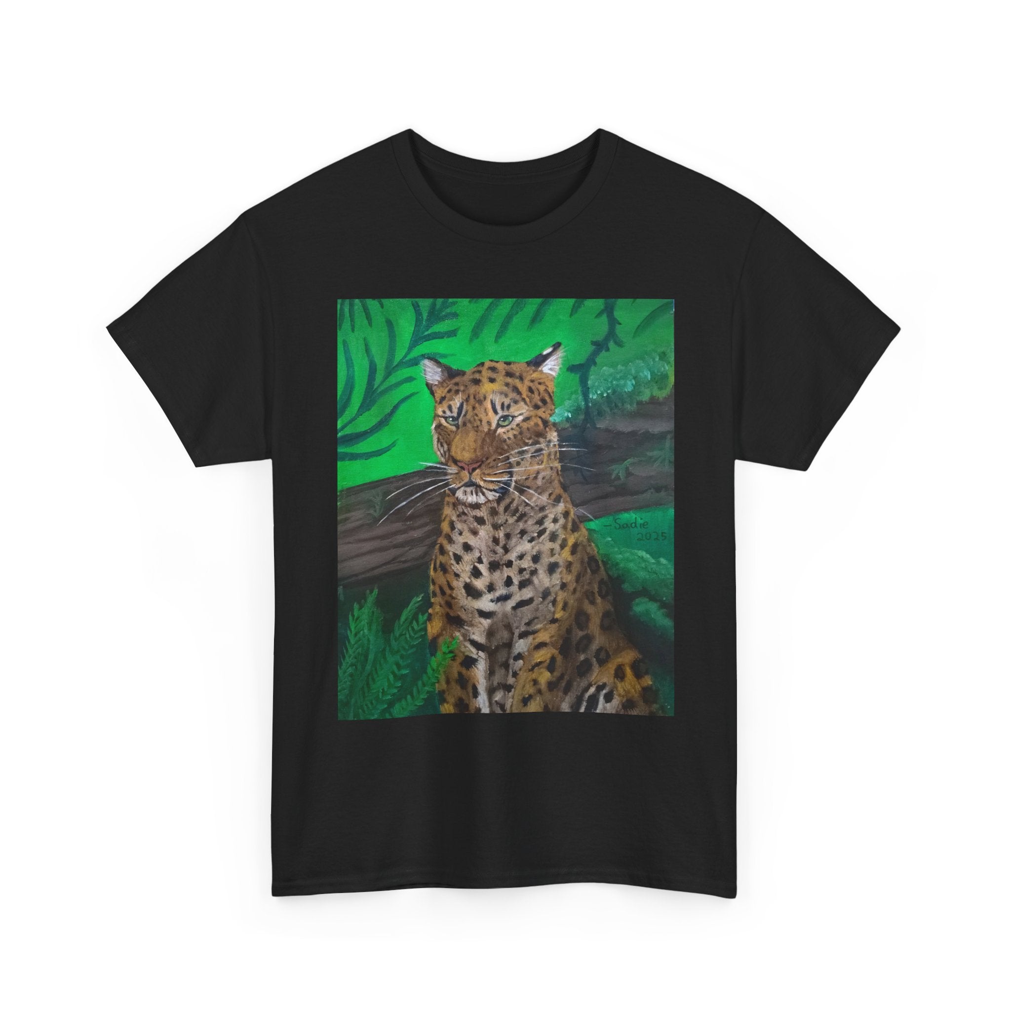Green Leopard  Heavy Cotton Tee