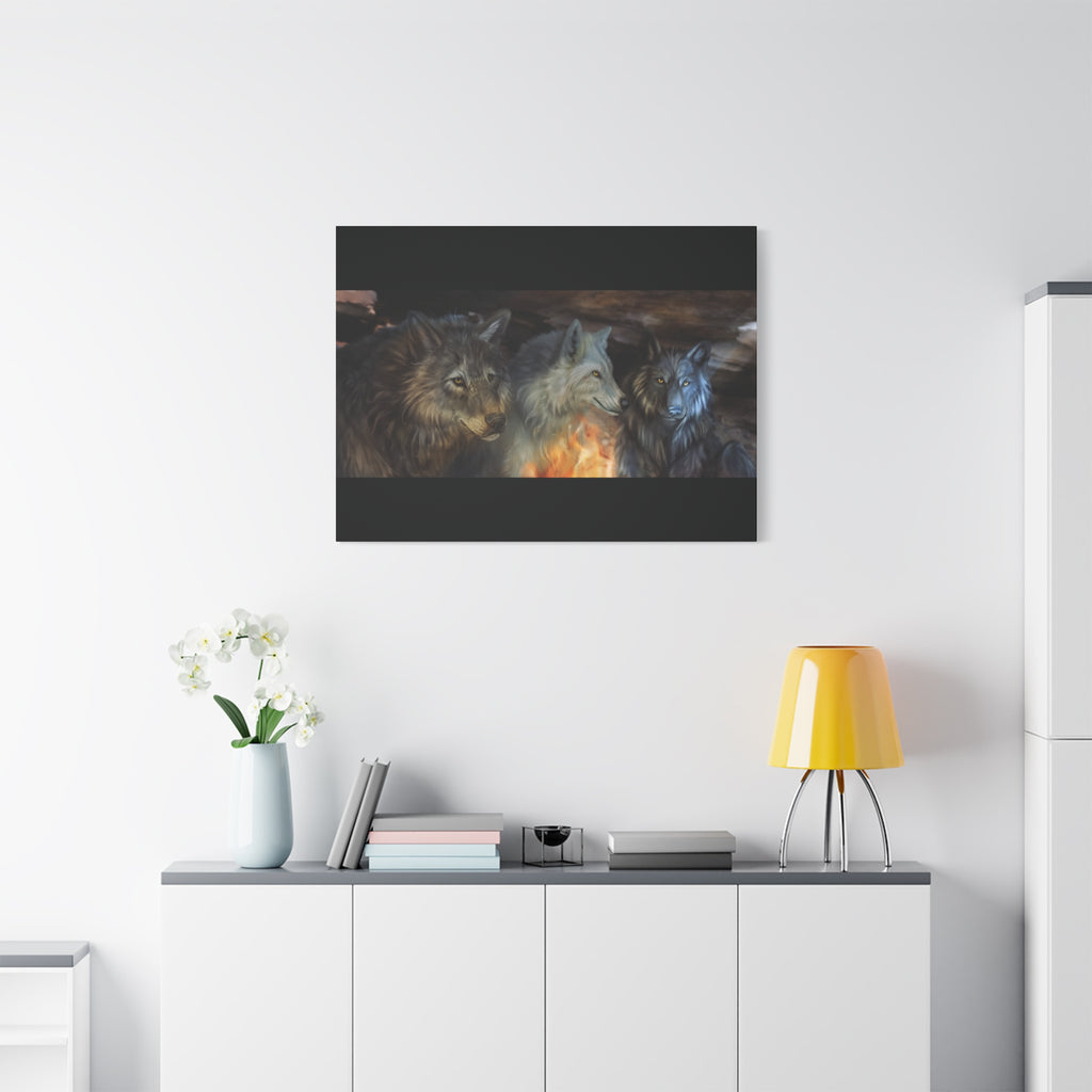 Fire Wolves Matte Canvas, Stretched, 1.25"