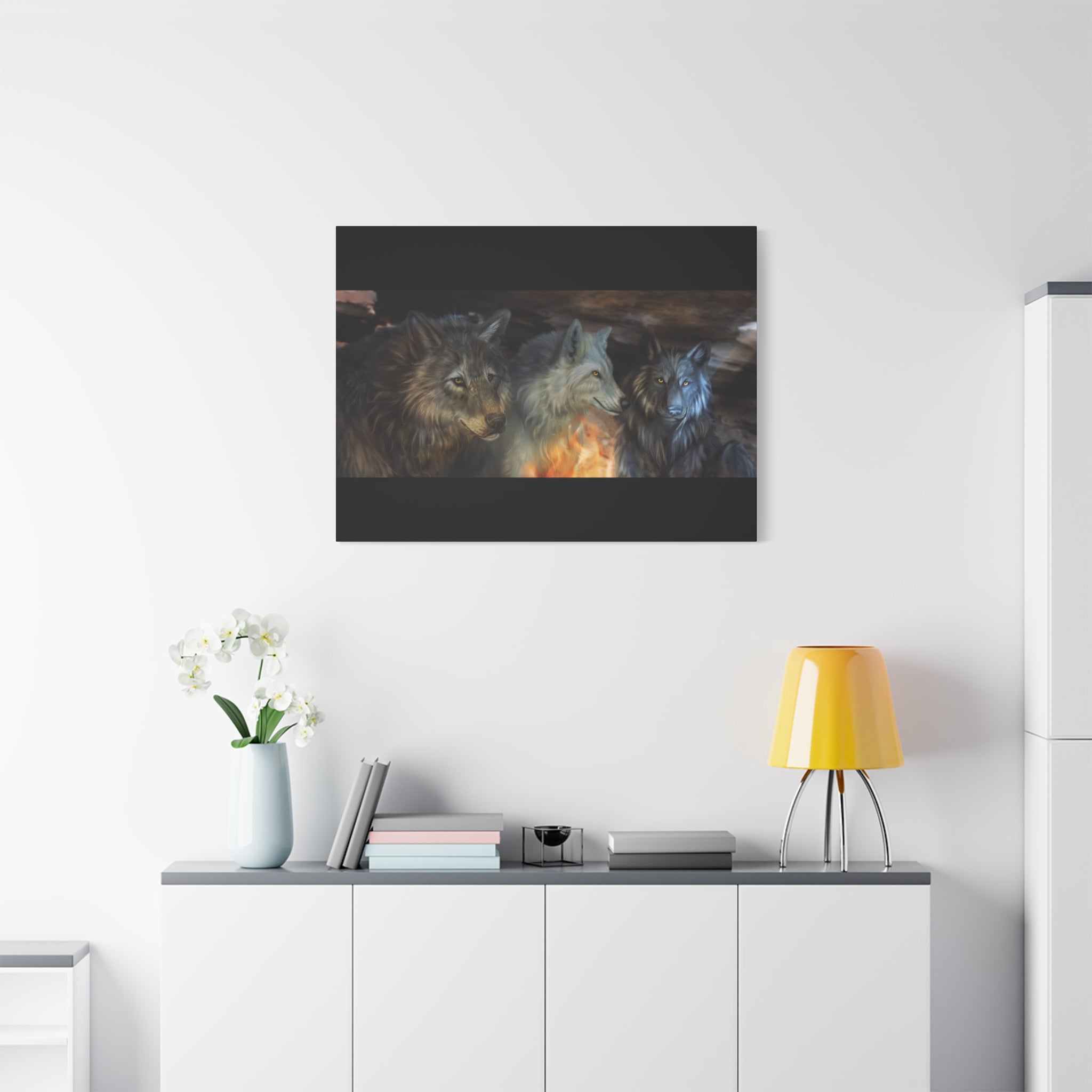 Fire Wolves Matte Canvas, Stretched, 1.25"