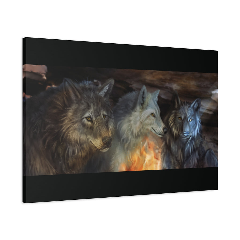 Fire Wolves Matte Canvas, Stretched, 1.25"