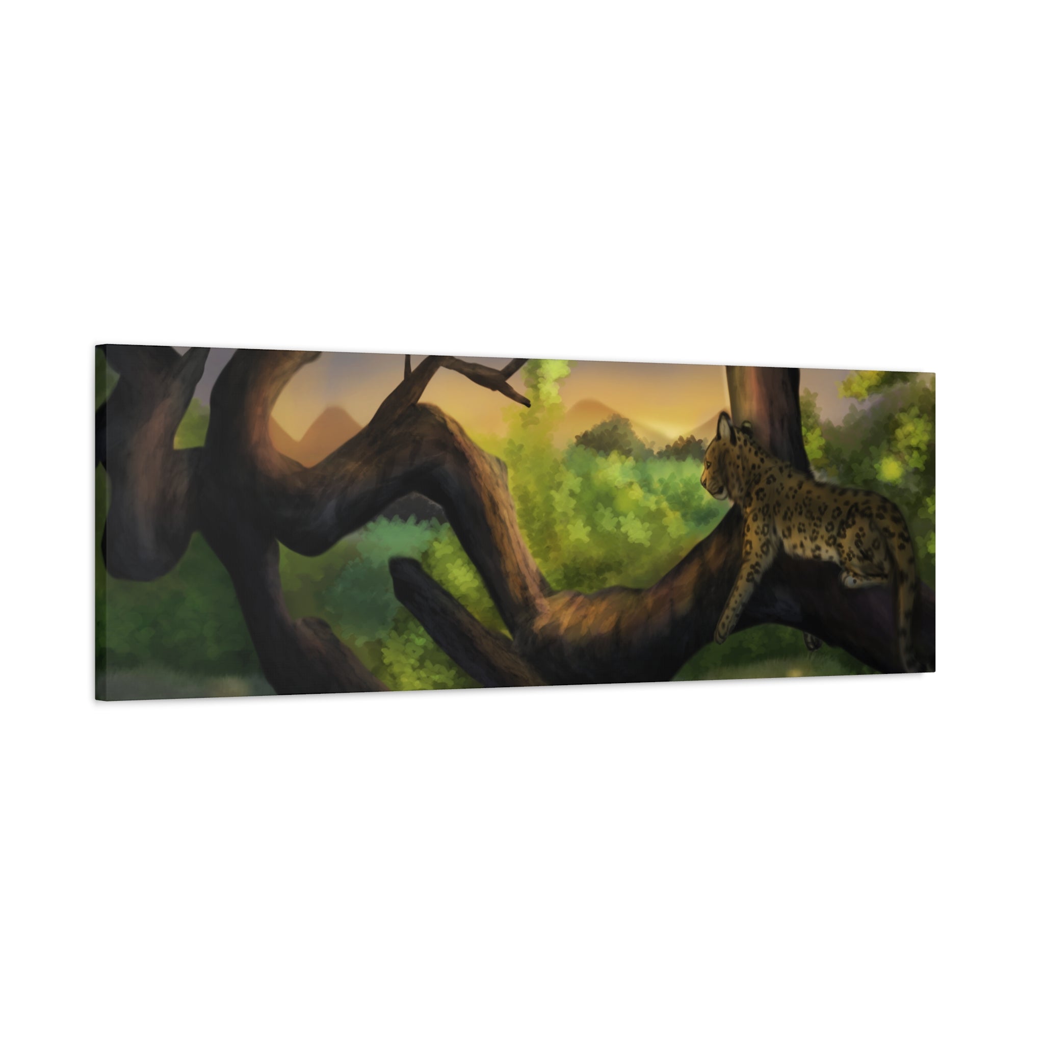 Leopard Landscape Matte Canvas, Stretched, 1.25"