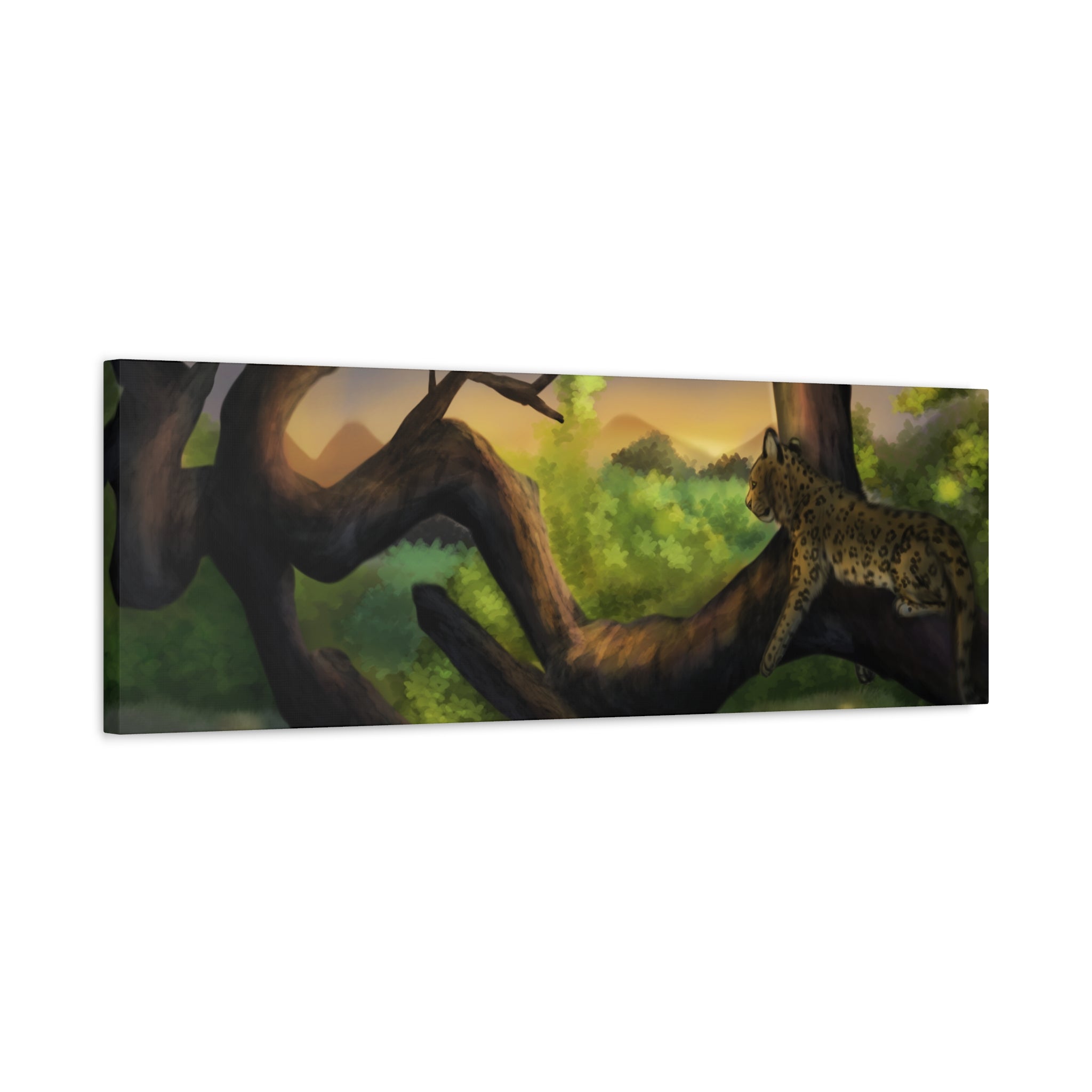 Leopard Landscape Matte Canvas, Stretched, 1.25"